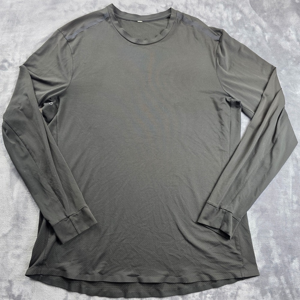 Lululemon Long Sleeve Shirt Men L Black Metal Vent Tech Workout Top